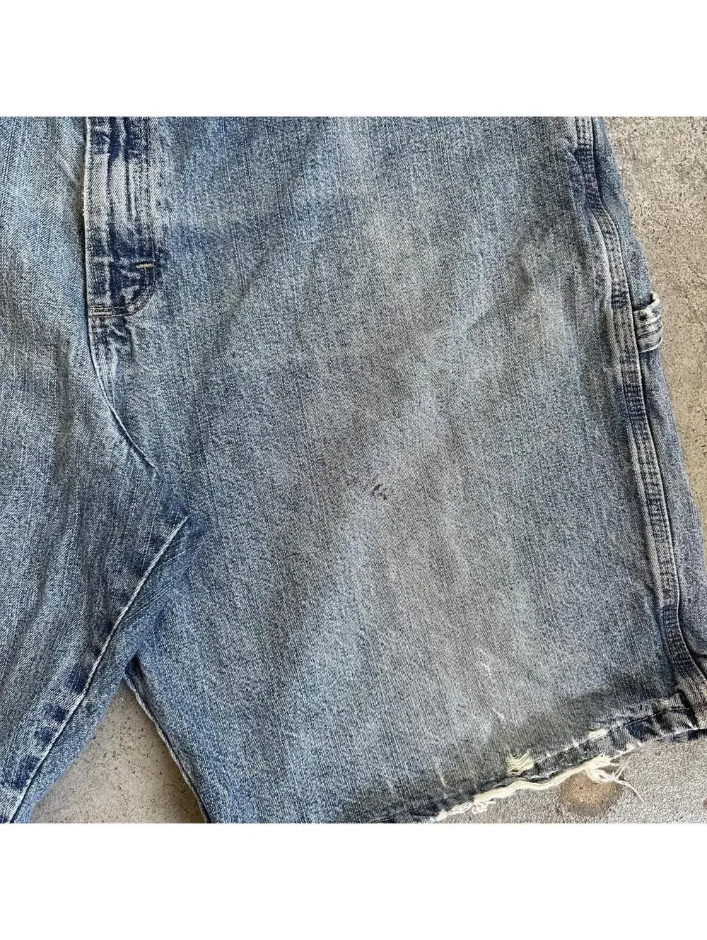 Vintage Y2K Wrangler Blue Carpenter Baggy Denim Jeans Shorts Jorts